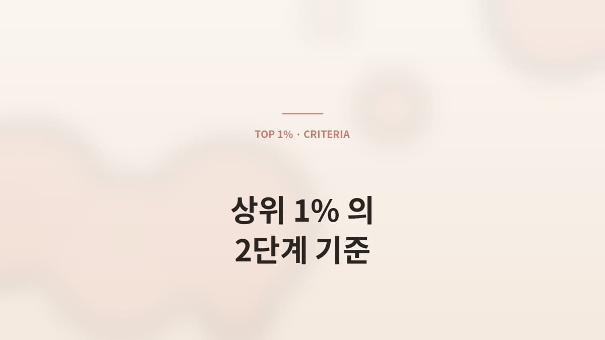 상위 1% 남자가 결혼할 여자를 고르는 2단계 기준